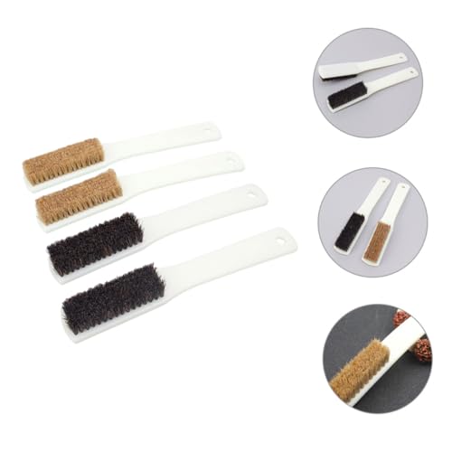 4pcs Walnut Rock Cleaning Brush Handheld Tool Sturdy Boar Hair Bristles for Chalk Removal Lightweight and Portable Climbing Accessory for Sports Enthusiasts
