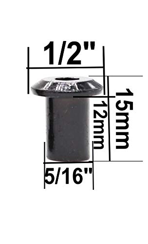 10-Pack M6x55mm Black Socket Cap Screws Barrel Nuts Kit - size: M6 x 55mm (10 pcs)