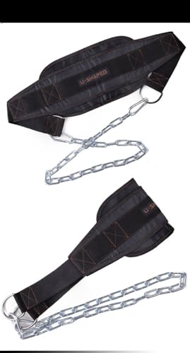 Weight Lifting Belt With Chain – Weighted Pull Up Belt | Sturdy Chain Design, Core Support for High-Intensity Training, Stabilizes Lower Back and Reduces Injury Risks