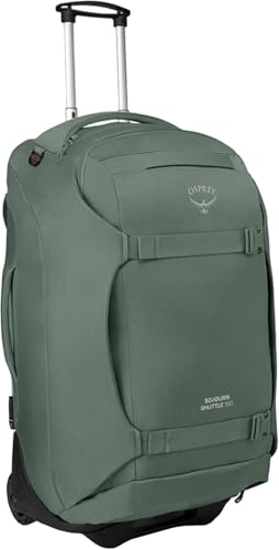 Osprey Sojourn Shuttle 30"/100L Wheeled Duffel Luggage – Rugged, High-Capacity Travel Bag with Oversized Wheels and Reinforced Frame – Built for Long-Haul Travel and Gear Protection, Koseret Green - color: Koseret Green, size: 30"/100L