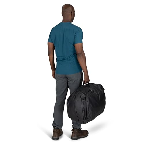 Osprey Transporter Lightweight Travel Duffel Bag - Extra Large Water Resistant Durable Gear Bag for Men and Women - color: Blue Flame/Nocturnal Blue, style: 65l