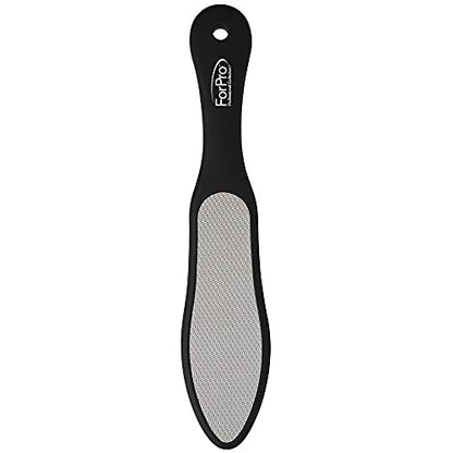 ForPro Black Bear Stainless Steel Pedicure File, Double-Sided | for Shaping & Smoothing Nails, Manicure Nail File, Emery Board, Salon Nail File, Professional Nail File, Nail & Beauty Supply