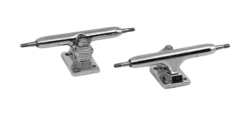 36mm Prodigy Gen2 Pro Fingerboard Trucks - Pro Style Base and Hanger with Custom Pivot Tuning and Pro Duro Bubble Bushings - Silver Colorway - color: Silver, size: 36mm