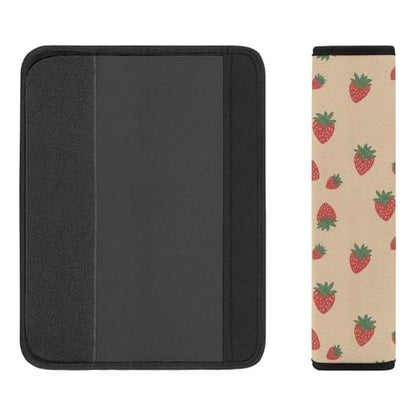 2PCS Cute Pink Strawberry Seat Belt Cover Soft Padded Neck Strap Covers for Kids, All Vehicles, Comfortable Driving - color: Pattern 650