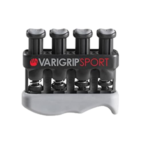 Dynatomy VariGrip Sport (VGSP), Adjustable Resistance, Medium, Heavy Finger, Hand Exerciser, Grip Strengthener, Extra-Wide Base, Padded fingertips, Callus Builder
