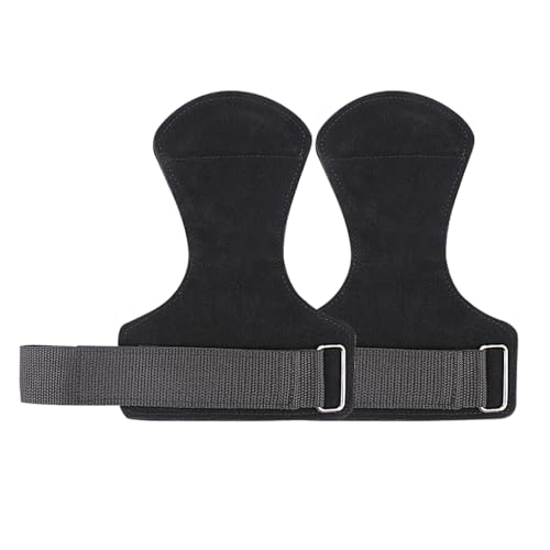 Weight Lifting Straps For Gym, Padded Wrist Straps For Weightlifting Deadlift Barbell Row Pull-up, Workout Straps Hand Lifting Grips for Men Women Hand Protection Microfiber Leather - color: Black