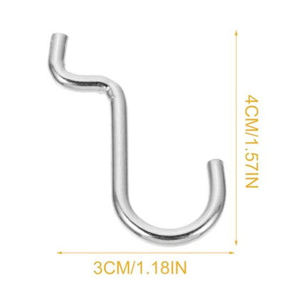 jojofuny 24pcs Heavy Duty Metal J Hooks Pegboard Hooks Small Hanging Pegboard Accessories for Garage Workshop Wall Hanging Board Organizer