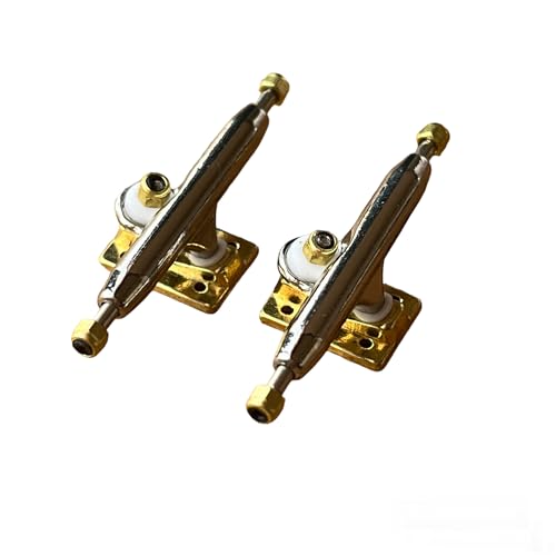 LEEFAI 24 Pcs Gold Fingerboard Self Lock Nuts for Fingerboard Trucks-Upgraded Nylon Insert