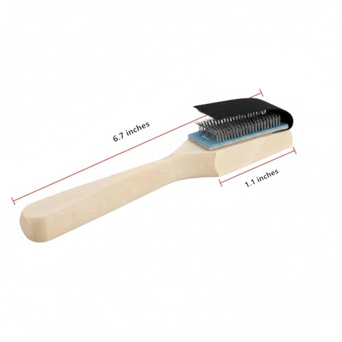 2 Pack Suede Brush for Dance Shoes Sole Cleaning, Wooden Handle Suede Shoe Cleaner, Durable Wire Shoe Cleaning Brush for Suede Sole Dance Shoes, Suede Brush for Shoes