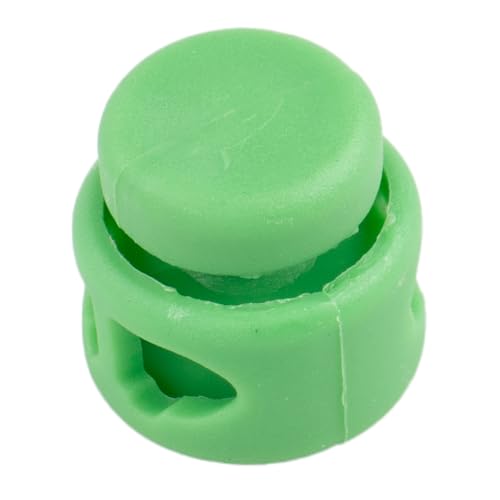 Paracord Planet Double Barrel Cord Lock Draw String Toggle Stopper – Choose from 5, 10, and 20 Pack Sizes - color: Green, size: 5 Pack