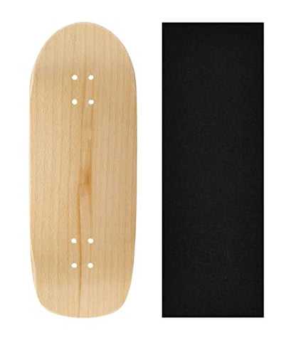 Teak Tuning Premium Wooden Fingerboard Deck, Poolparty Cruiser Shape - 33.5mm x 94mm - Pre-Drilled Holes - Includes Prolific Foam Tape