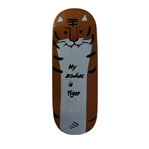 NOAHWOOD Fingerboard Complete (Noah Team 9.5S Short Nose Short Tail) Wood Hand Mould Made(+34mm Prince Silvery Trucks)(+NW Handmade PRO Logo Wheels ii)(Zodiac Tiger) - color: Zodiac Tiger