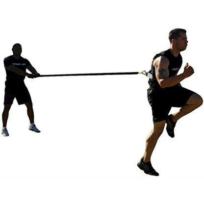 Shoulder Strap Weight Bearing Band for Fitness Training, Sled Pulls & – Nylon Webbing with Padded Strap & - Hooks