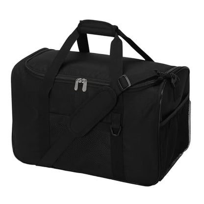 35L Sports Gym Duffle Bag - 19 inch Weekender Duffel for Workout, Basketball, Fitness, Training (Black) - color: Black