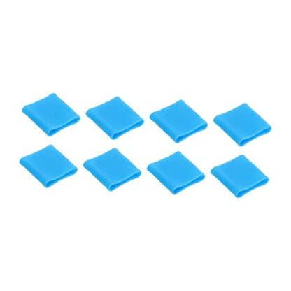 Almencla 8 Pieces Silicone Finger Sleeves Non Slip Soft Finger Covers Reusable Finger Protectors Thumb Brace Support Anti Slip Finger Cot Suitable for Gym, Blue L - color: Blue L