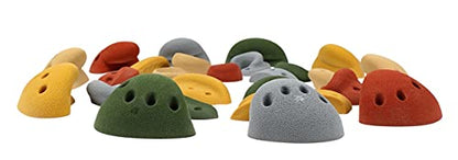 Atomik Rock Climbing Holds 25 Screw-On Rock Climbing Holds Style 2 in Assorted Earth Tones