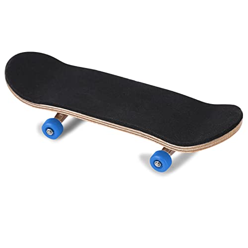 1Pc Maple Wooden Alloy Fingerboard Finger Skateboard Box with Reduce Pressure Kids - color: Dark Blue