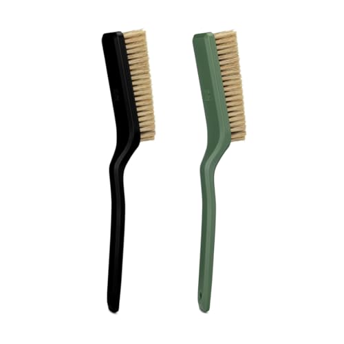 Oso Supply Co Premium Bouldering Brush – Durable Ergonomic Rock Climbing Hold Cleaner with Natural Boar’s Hair Bristles for Indoor & Outdoor Climbing Use (Black & Green) - color: Black & Green