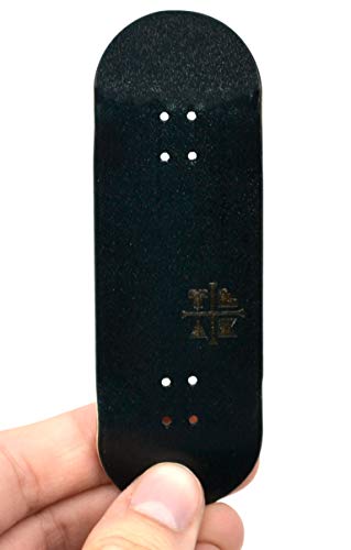 Teak Tuning 32mm Pro Fingerboard Complete - Fully Assembled with Pro Level Components - Pro Shaped Wooden Deck (32x97mm), UltraSpin Bearing Wheels, Prodigy Gen2 Trucks - The Monochrome