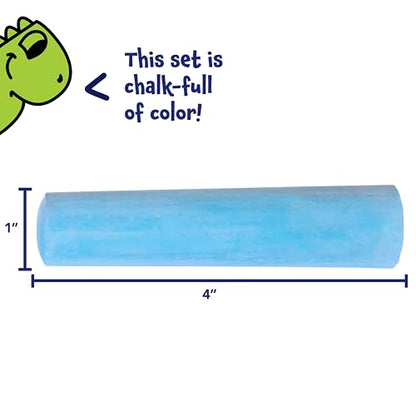 READY 2 LEARN Jumbo Sidewalk Chalk, Set of 20, 9 Colors | Washable and Non-Toxic, Bulk Sidewalk Chalk for Kids