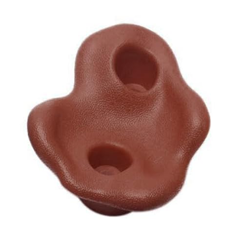 CHICIRIS 12PCS Rock Climbing Holds, PE Ergonomic Comfortable Hand Feeling Wall Grips with High Strength Screws and Wrench Tools, for Indoor Outdoor Kids Adults Training - color: Brown