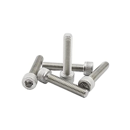 20 PCS Socket Head Cap Screws, TTZEZE 304 Stainless Steel Metric Machine Bolts Hex Socket Screw, Socket Drive Bright Finish Full Machine Threads for Shelf Chair Desk Install Repair (M6x25m) - color: M6, size: 25m