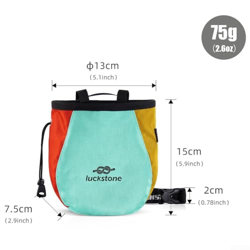 Outdoor Chalk Storage Bag with Soft Lining, Adjustable Belt for Comfort, Suitable for Climbing and Training