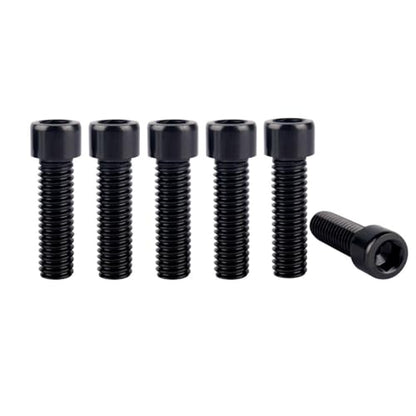 6Pcs Bike Screws M6x10 12 16 18 20 25 30 35mm Stainless Steel Socket Head Cap Allen Hex Bolt (Black, M6 x20mm) - color: Black, size: M6 x20mm