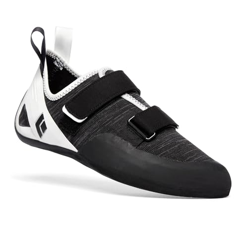 BLACK DIAMOND Men's Momentum Lace or Strap Rock Climbing Shoes, Gym/Outdoor - color: White-black (Strap), size: 8