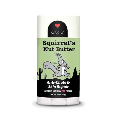 Squirrel's Nut Butter Anti Chafe Stick | All Natural Chafe Prevention & Skin Care for Athletes, Runners & Adventurers | Thighs, Arms, Pack Straps & More | 2.7 oz - size: 2.7 Ounce (Pack of 1)