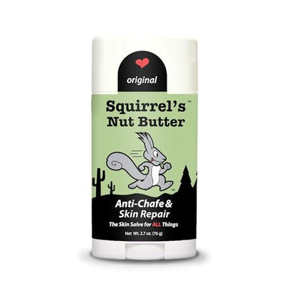 Squirrel's Nut Butter Anti Chafe Stick | All Natural Chafe Prevention & Skin Care for Athletes, Runners & Adventurers | Thighs, Arms, Pack Straps & More | 2.7 oz - size: 2.7 Ounce (Pack of 1)