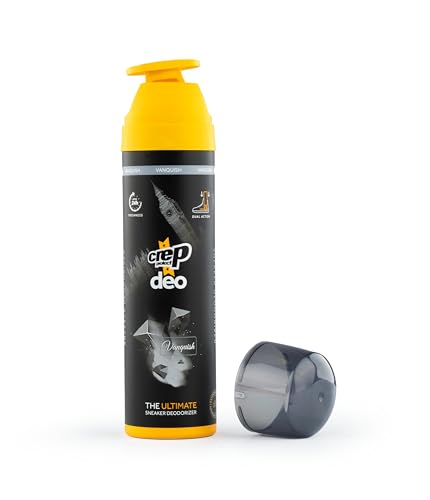 Crep Protect Shoe Deodorizer Spray - Foot & Shoe Odor Eliminator for Smelly Shoes, Sneakers, Boots, Suede & Nubuck - 24-Hour Freshness, Refreshing Scent (Vanquish, 5.07oz)