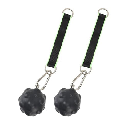 RiToEasysports Pull Up Ball Grips, TPE Climbing Training Balls with Stainless Steel for Strength Trainer, Kettlebell Barbell Home Gym Workout - color: Grey