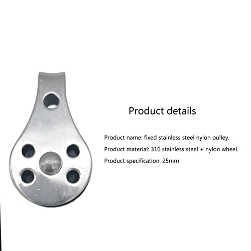 Stainless Steel Nylon Pulley Single Wheel Buckle Bearing Lifting Rope Pulley for Workout Bodybuilding Exercise Single Wheel Hoverboard Skateboard
