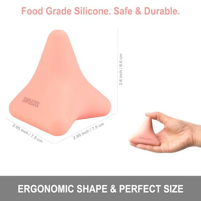 Manual Trigger Point Massage Tool Small Massager Ball 3″×2.6″ Pink | For Deep Tissue Myofascial Release Physical Therapy Plantar Fasciitis Pain Relief Muscle Knot Psoas Hip Flexor Iliacus - color: Pink