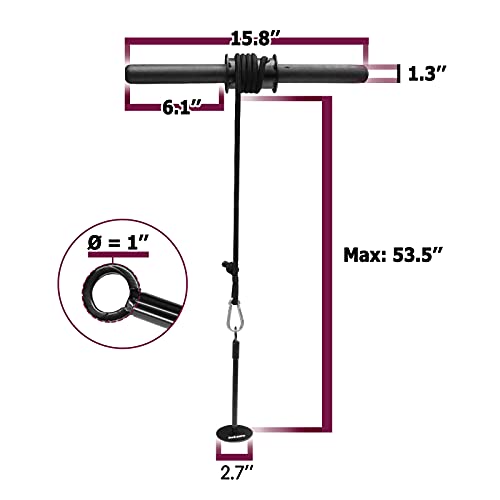 A2ZCARE Wrist and Forearm Blaster – Wrist Roller and Forearm Roller - Perfect for Strength Training and Workout – Fit 1-inch Standard Weight Plates - style: PVC Handle