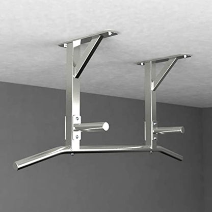 Wall Mounted Pull Up Bar, Space Saving Ceiling Stainless Steel Fitness Horizontal Bar, Home Gym Strength Training Bar, Load 661 Lb