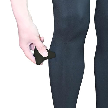Manual Trigger Point Massage Tool Small Massager Ball 3″×2.6″ Black | For Deep Tissue Myofascial Release Physical Therapy Plantar Fasciitis Pain Relief Muscle Knot Psoas Hip Flexor Iliacus - color: Black