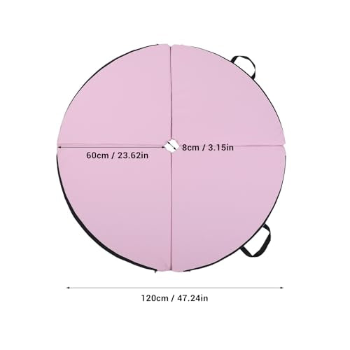 Pole Dance Exercise Mat, Round PU EPE Padding Crash Pads, Lightweight Foldable Design for Home, Gym, Yoga