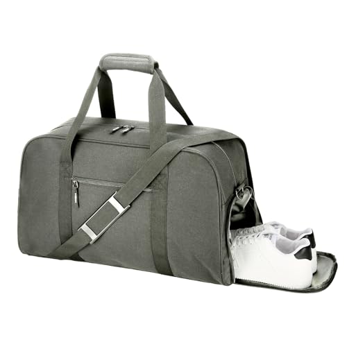 Searock 45L Gym Bag for Men & Women with Shoe Compartment, 21” Large Duffle Bag for Travel, Sports, Fitness & Workout, Dark Grey - color: Dark Grey