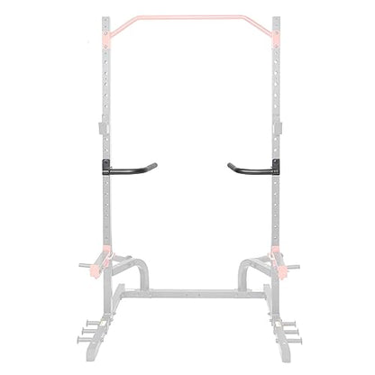 Sunny Health & Fitness Power Cage Squat Rack Attachments for Home Gym | Strength Training, Expanded Workout Variety, Durable Construction, Secure Fit, Quick Installation, Versatile Exercise Support - style: Dip Bar