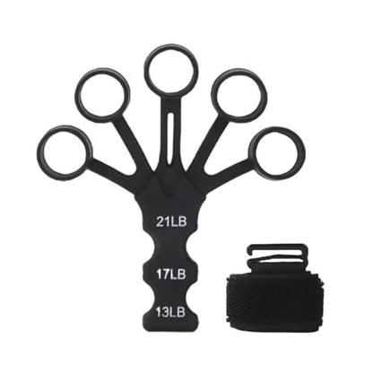 Silicone Finger Strengthener & Wrist Exerciser, 3 Levels Grip Strength Trainer for Basketball Shooting, Guitar, Climbing