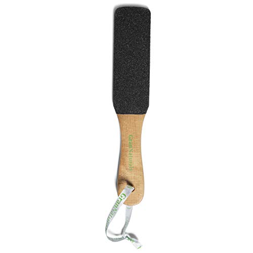 GranNaturals Wooden Foot File - Corn and Callus Remover for Feet - Dead Skin Exfoliator, Sander, Scrubber Filer Pedicure Rasp Tool for Wet + Dry Emery Board for Feet and Cracked Heel File Scraper