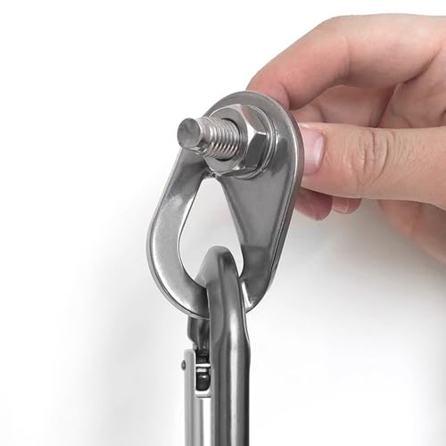 Climbing Holds Anchor Set - 6 PCS - Stainless Steel Bolt Hanger and Bolt Heavy Duty Climbing Holds Weight 2500KG for Indoor Outdoor Climb Train - size: 12MM