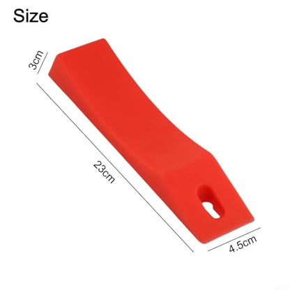 Silicone Deadlift Wedges For Weight Lifting, Anti-Slip Barbell Loading Blocks For Powerlifting And Squats, Portable Plate Lifters For Gym Strength Training(Red) - size: Red