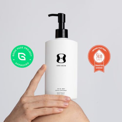 oneskin OS-01 BODY Topical Supplement Moisturizer | Age Reversal, 8.45 Oz | Fragrance-free body moisturizer targets thin, crepey skin. Hydrates, firms the look of skin and supports barrier
