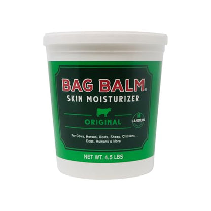 Bag Balm Vermont's Original Hand & Skin Moisturizer, Cracked Heels Treatment, Dry Hands & Dogs Ointment - 72oz Pail - size: 72 Ounce (Pack of 1)