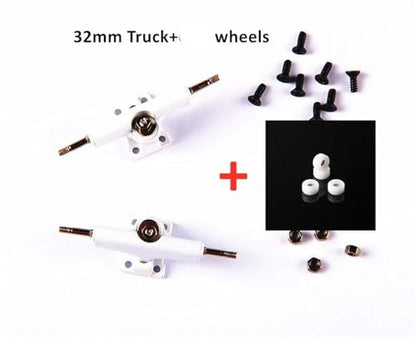 Fingerboard Wheels Made with Bearing for Finger Skate Board and Mini Skateboard(White) - color: White