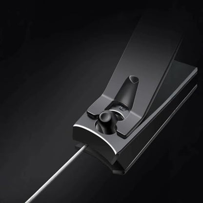 Ultra Sharp Sturdy Nail Clippers Set - 2-Pack Fingernail & Toenail Cutters, Professional Manicure & Pedicure Tool for Men & Women, Black