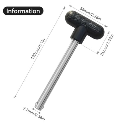 3pcs Weight Stack Pin - 3/8 Inch Diameter 4 Inch Locking Space - Gym Pins for Weight Stack Fit Most Machines - Easy to Operate Drop Set Pins for Home Commercial Gym